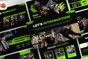 Dark Elegant Workout Planner Presentation Template